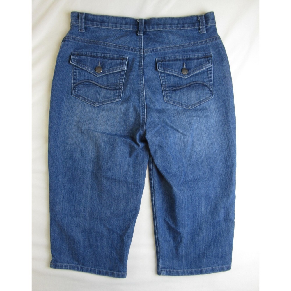 Gloria Vanderbilt Jeans Amanda Skimmer Capri Back Flap Pockets Women's Size 8 - Picture 4 of 8